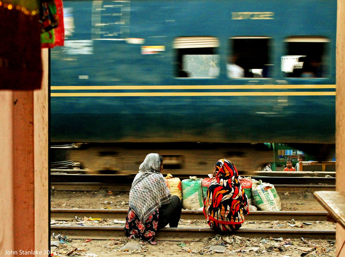 Life By The Tracks: The railway lines of Bangladesh provide inter and intra city travel throughout the country. In the urban areas the tracks are often bordered by communities whose housing is positioned close to the lines.