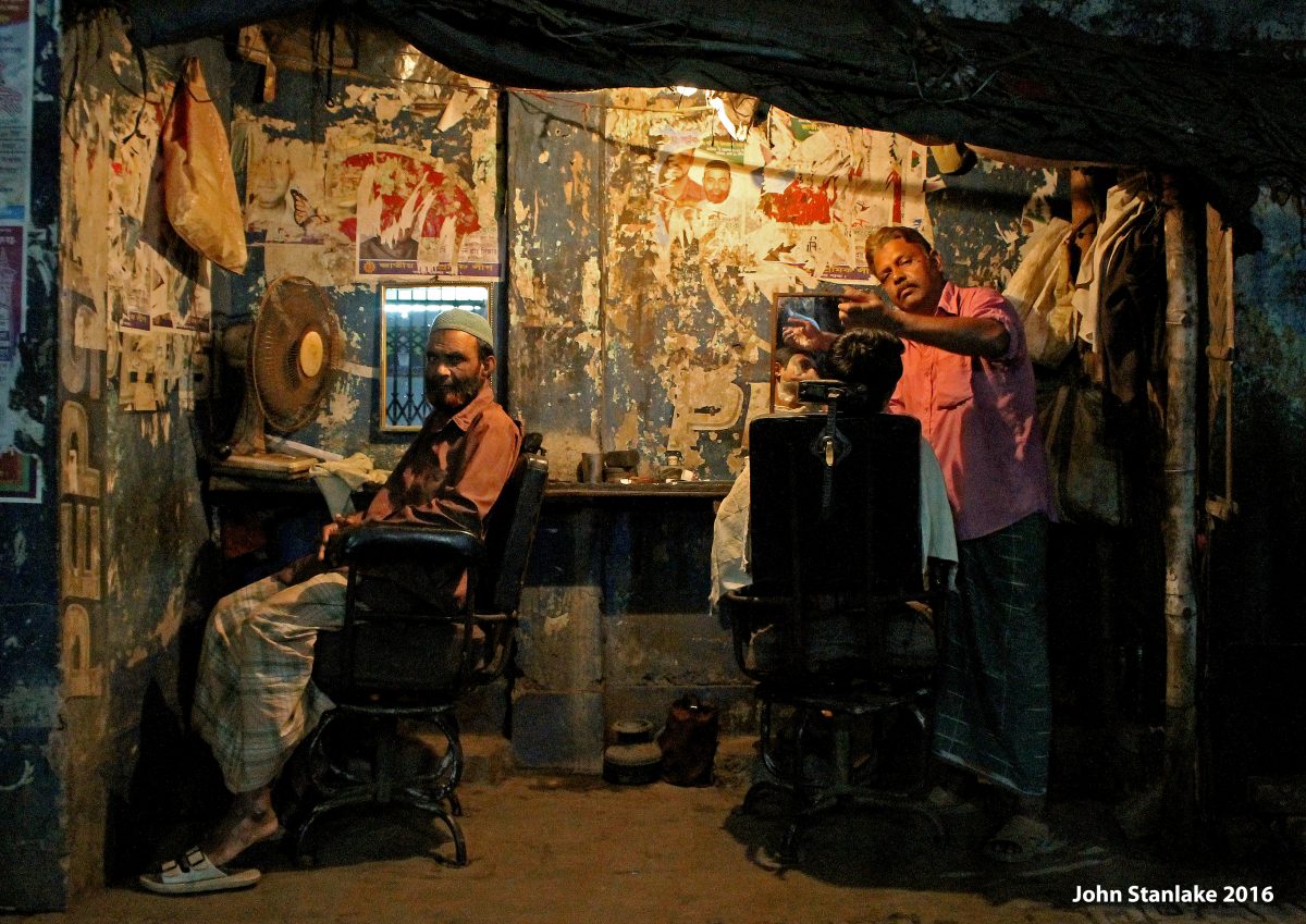 Sidestreet Salon: Located on a sidestreet in the center of Bogra (northern Bangladesh), this salon represents a glimpse into the vast amount of micro-businesses that people take on when they move from more rural settings into the larger towns and cities.