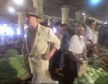 Frontman Simon Le Bon walking through the markets of Pettah. Credit: YouTube