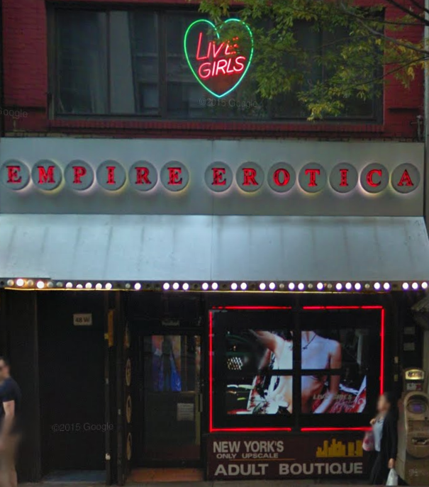 දවල් කාලයේදී Empire Exotica දිස්වන අයුරු. චායරුපය : Google Street View