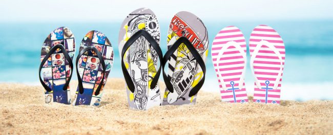Flip flops are a great favourite among islanders, but they make for more than just great beach wear; during a thunderstorm, these are probably the best things to have on your feet. Image credit zazzle.com