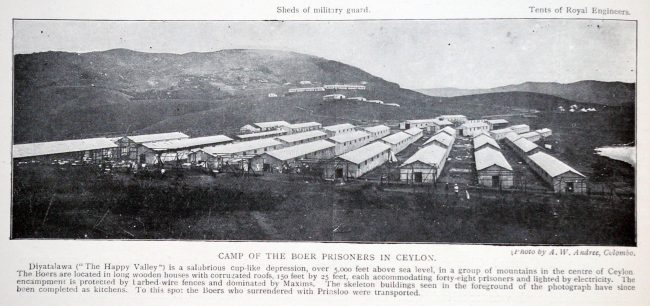 Image credit http://www.angloboerwar.com/other-information/89-prisoner-of-war-camps/1839-camp-for-boers-ceylon-sri-lanka]