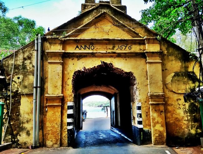 Entrance to the fort in Trincomalee. Image courtesy writer 