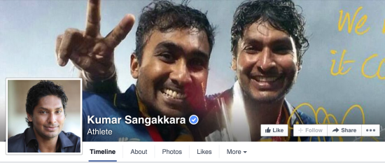 kumar sanga facebook profile