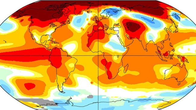 Global average temperature anomalies for January 2016. Image Credit: NASA GISS 
