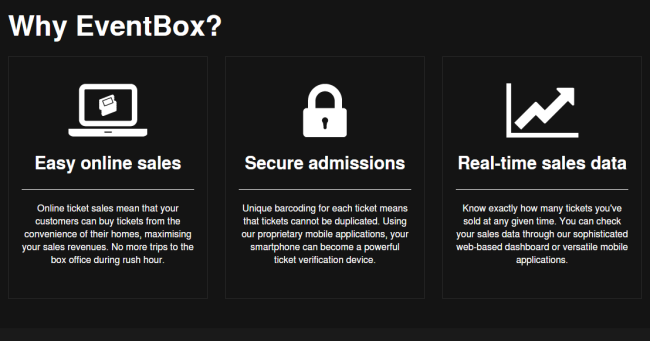 Eventbox provides an online based event management system. Image Credit: eventbox.lk