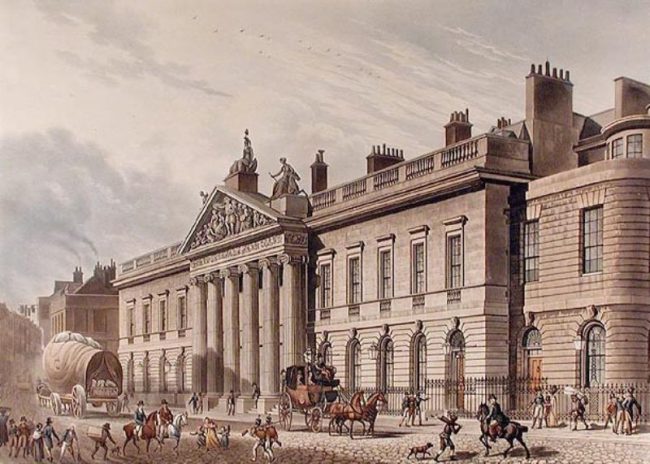 The London offices of the British East India Company. Image credit: Wikipedia