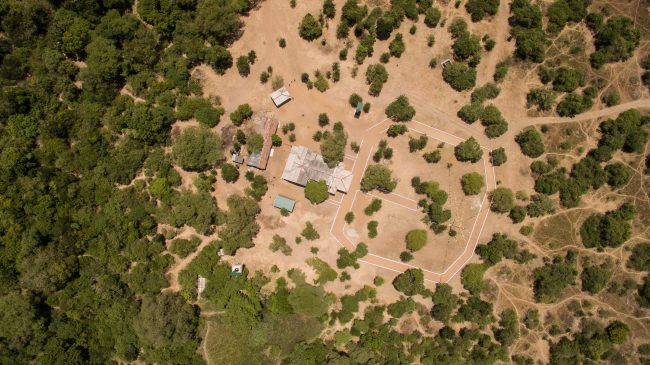 Aerial shot of the Pallenkandel Shrine inside the National Park. Image courtesy EFL. 